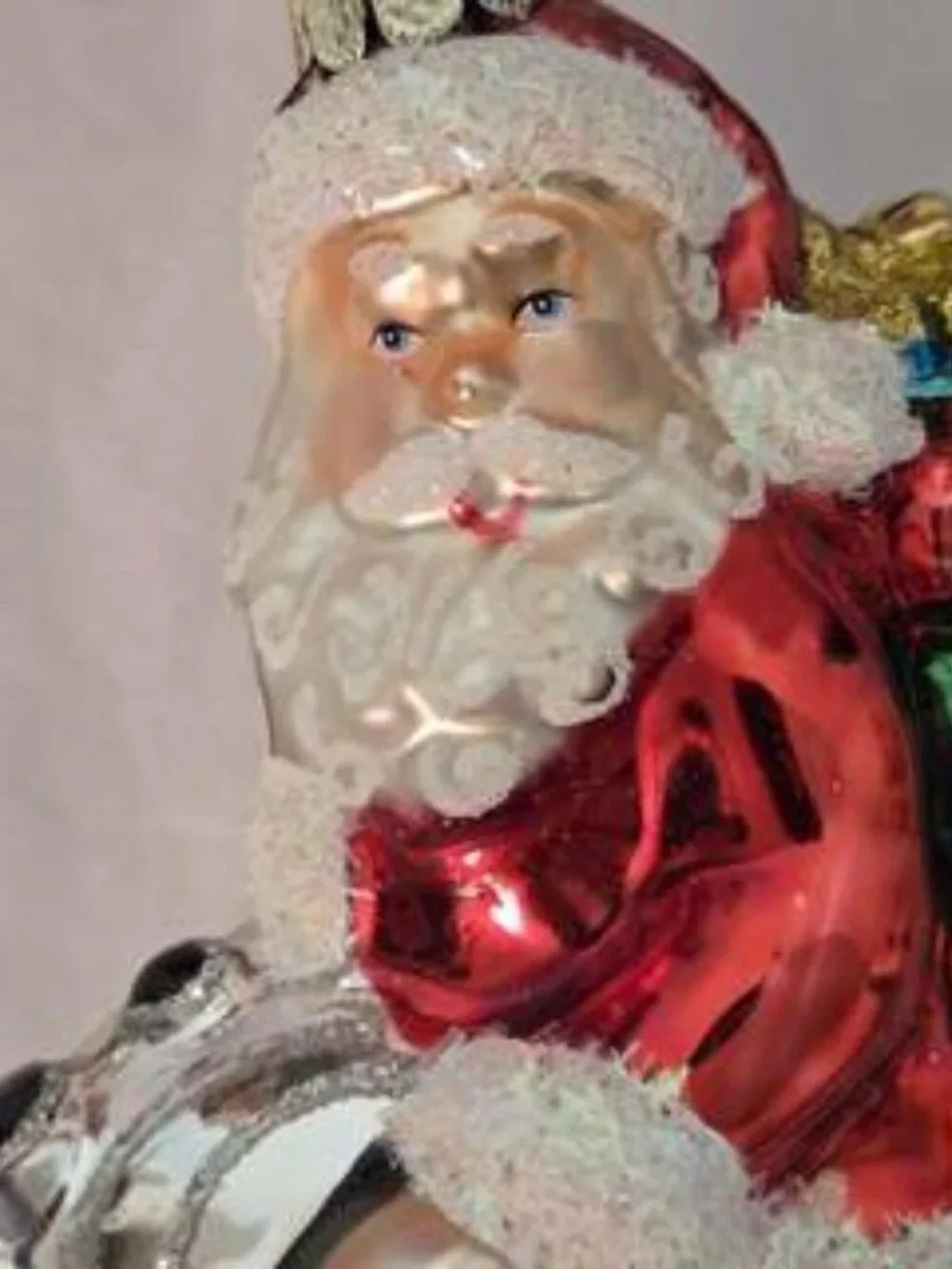 Santa Claus Motorcycle Christmas Figurine – Holiday Decor Collectible